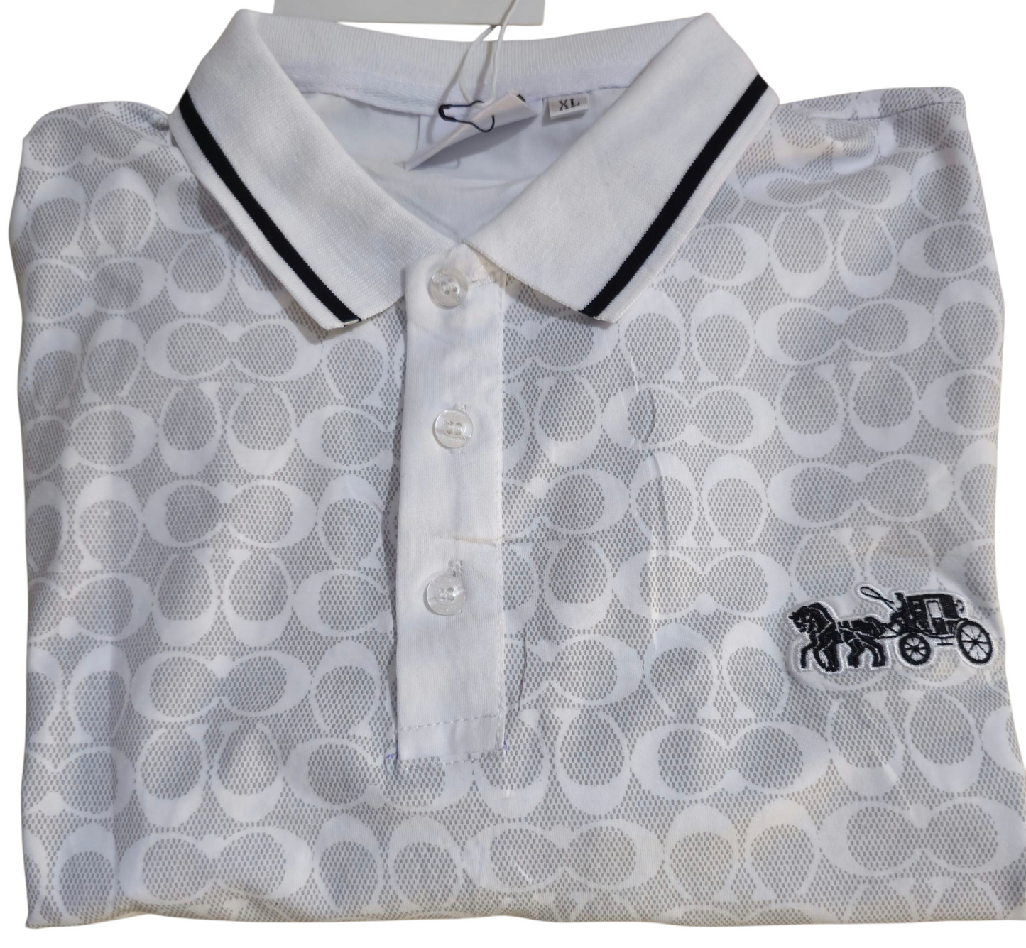 camiseta Polo Blanca Coach