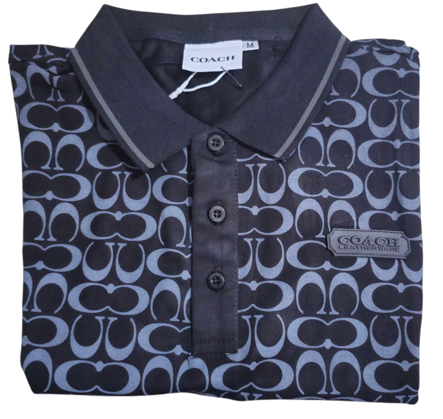 camiseta polo negro Coach