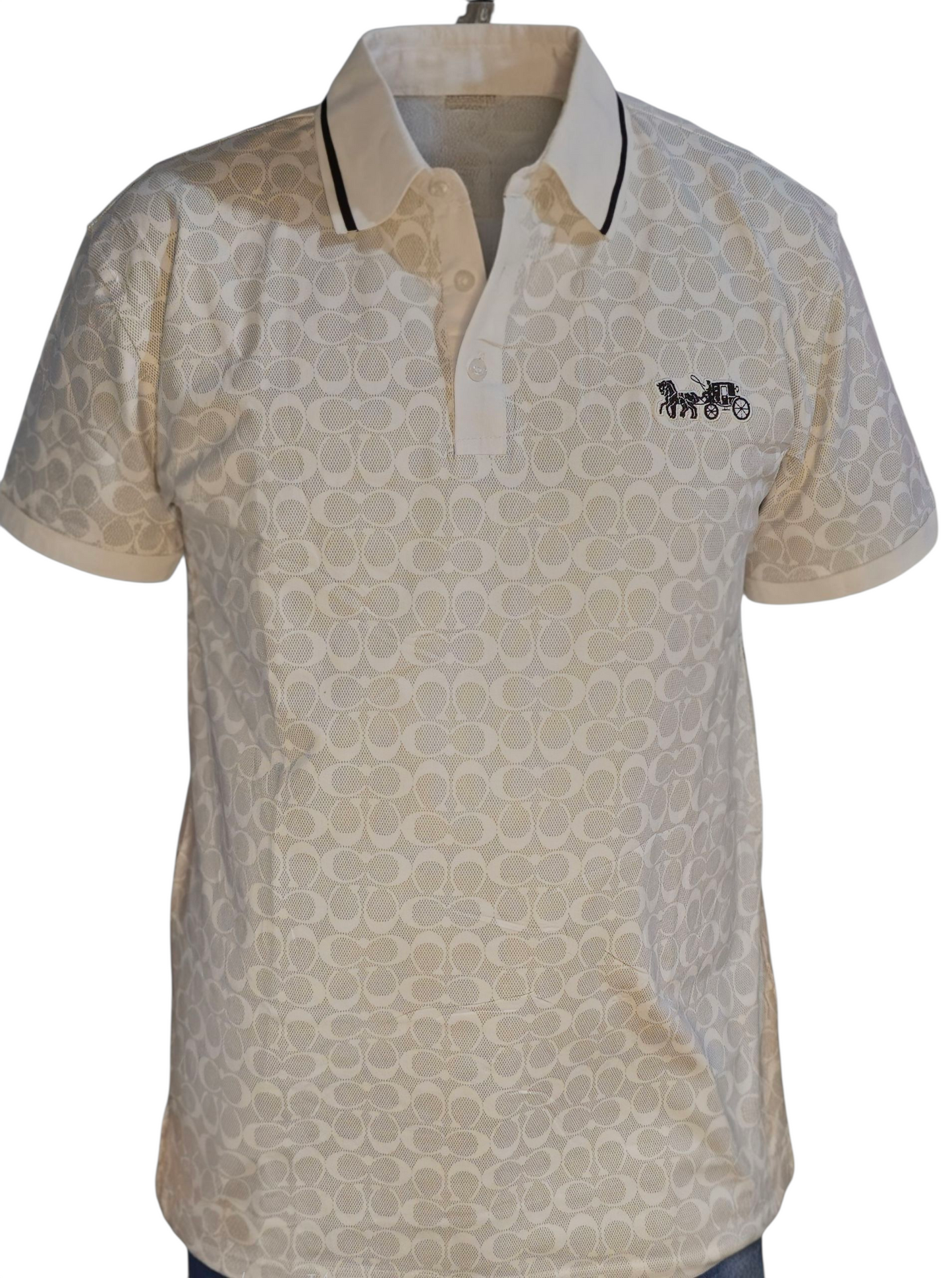 camiseta Polo Blanca Coach